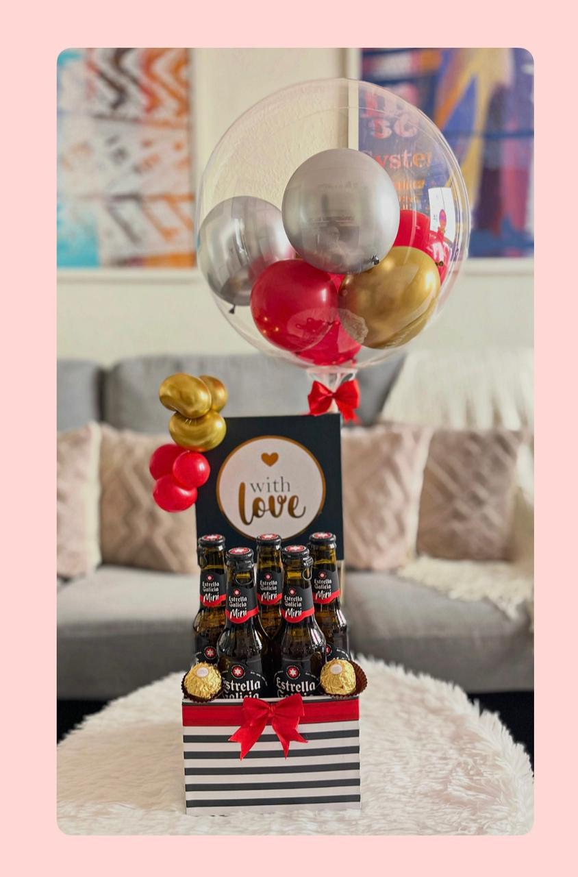 Arreglo con cervezas